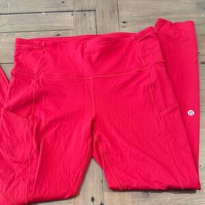 lululemon athletica Red Leggings